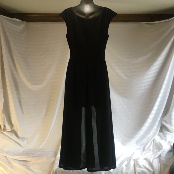 Joseph Ribkoff Women's Black Designer Dress High Low Size 6 Formal Vintage Grad - Picture 10 of 15